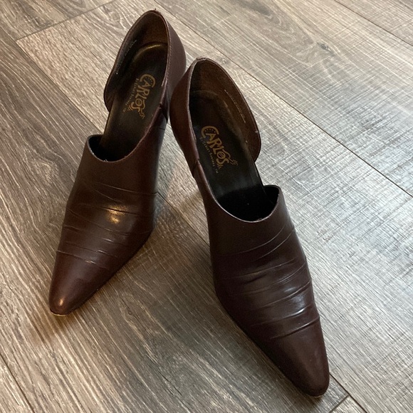 Carlos by Carlos Santana women’s size 7.5 pointy-toe brown heels